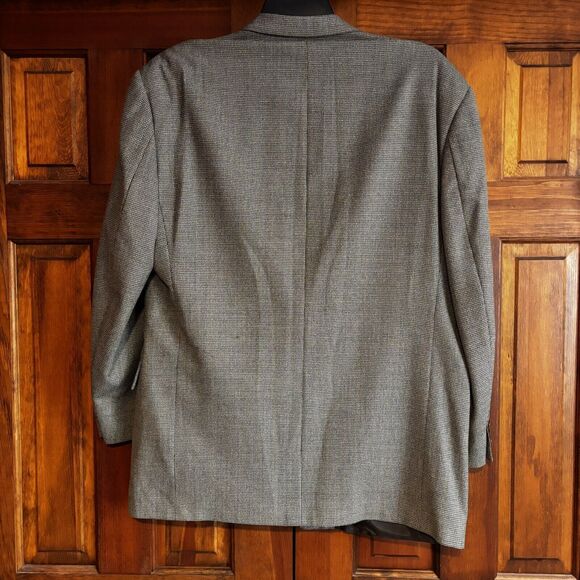 Ermenegildo Zegna Brown Wool Tweed Checked Sport Coat Jacket Men's Size 46R VTG - Picture 3 of 10